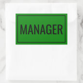 Personalisierte Manager-Sticker für Arbeitsmateria Rechteckiger Aufkleber (Tasche)