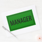 Personalisierte Manager-Sticker für Arbeitsmateria Rechteckiger Aufkleber (Umschlag)