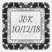 Personalisierte Mandala-Aufkleber Quadratischer Aufkleber (Vorderseite)