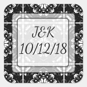 Personalisierte Mandala-Aufkleber Quadratischer Aufkleber