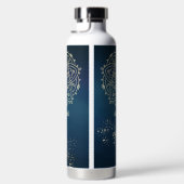 Personalisierte Mandala Blue and Gold Meditation Trinkflasche (Rechts)
