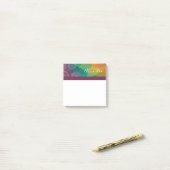 Personalisierte Mandala-Regenbogenpost Post-it Klebezettel (Auf Schreibtisch)