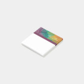 Personalisierte Mandala-Regenbogenpost Post-it Klebezettel (angewinkelt)