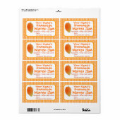 Personalisierte Mango Jam Canning Jar Labels Stick (Vorne)