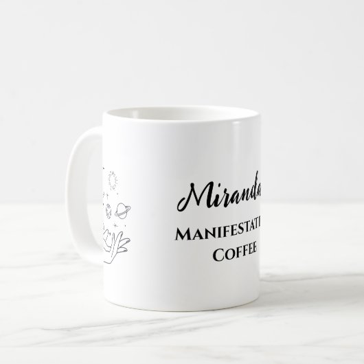 Personalisierte Manifestation Kaffeetasse (Vorderseite Links)