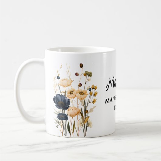 Personalisierte Manifestation Kaffeetasse (Links)