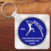 Personalisierte Männer billig, Pole Vaulting Gesch Schlüsselanhänger (Vorderseite)