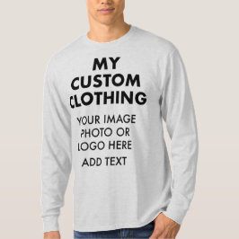 Personalisierte MÄNNER-LANGE SCHLAFE (ASH GRAY) T-Shirt