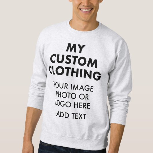Personalisierte MÄNNER-SWEATSHIRT - LICHTGRAY Sweatshirt (Vorderseite)