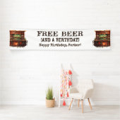 Personalisierte Männer zum Geburtstag Bar-freies B Banner (Insitu)