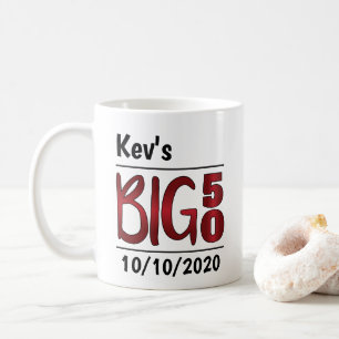Personalisierte männliche "Big 50"-Tasse Kaffeetasse