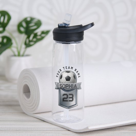 Personalisierte Mannschaftssportarten - Fußball Trinkflasche (Yoga (gedreht))