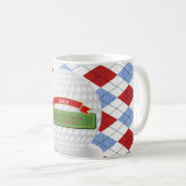 Personalisierte Mans GOLF, Golfer themed Par-T-SHI Kaffeetasse (VorderseiteRechts)