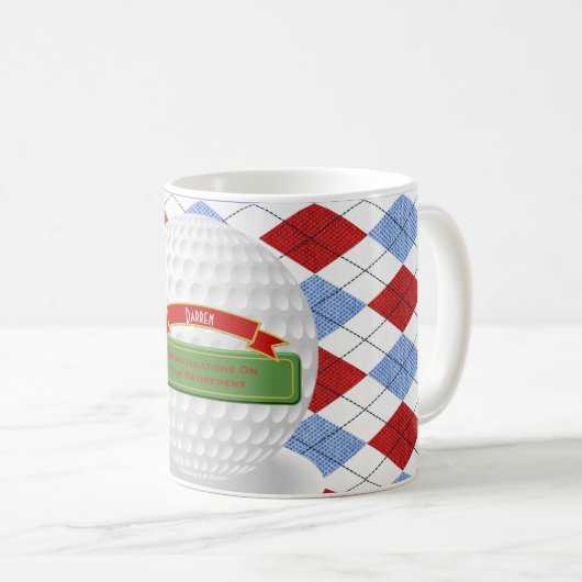 Personalisierte Mans GOLF, Golfer themed Par-T-SHI Kaffeetasse (VorderseiteRechts)