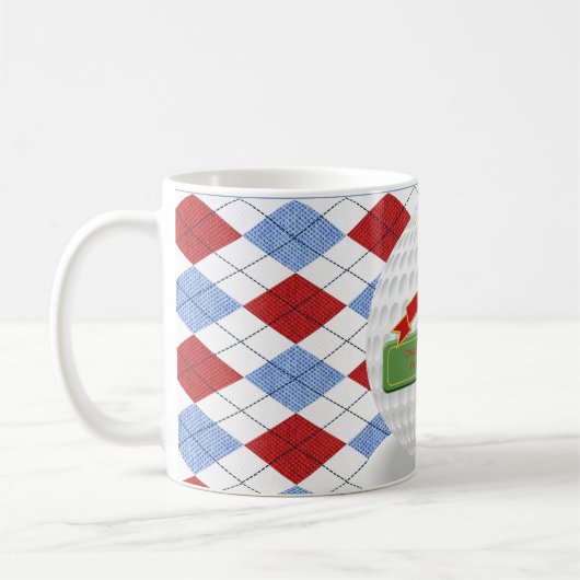 Personalisierte Mans GOLF, Golfer themed Par-T-SHI Kaffeetasse (Links)