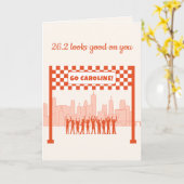 Personalisierte Marathon-Glückwünsche in 26,2 Twin Karte (Gelbe Blume)