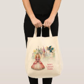 Personalisierte Märchenprinzessin-Drachen-Biblioth Tragetasche (Vorderseite (Produkt))