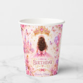 Personalisierte Märchenprinzessin Pappbecher (Rückseite)