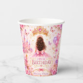 Personalisierte Märchenprinzessin Pappbecher (Vorderseite)