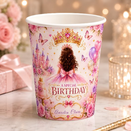 Personalisierte Märchenprinzessin Pappbecher