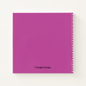 Personalisierte Maria nennt lila Blüte Notizblock (Rückseite)