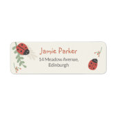 Personalisierte Marienkäfer-Rücksende-Adressetiket (Vorne)