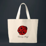 Personalisierte Marienkäfer-Taschen-Tasche Jumbo Stoffbeutel<br><div class="desc">Personalisierte Marienkäfer-Taschen-Tasche
 Personifizieren Sie diese Tasche,  indem Sie den Namen ändern,  addieren Sie Ihren eigenen Namen oder Wörter,  oder Sie können den ganzen Namen entfernen und ihn verlassen zu löschen.</div>