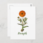 Personalisierte Marigold-Festigkeit Inspirationska Postkarte (Vorne/Hinten)