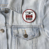 Personalisierte marine Klasse 2026 Abschlussfeier Button (Beispiel)