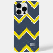 Personalisierte Marine und gelb moderne Preppy Case-Mate iPhone Hülle (Rückseite)