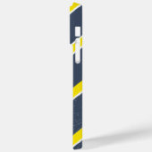 Personalisierte Marine und gelb moderne Preppy Case-Mate iPhone Hülle (Rückseite / Links)