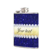 Personalisierte Marineabläufe, Gold, Diamanten Flachmann (Links)