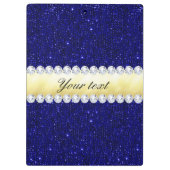 Personalisierte Marineabläufe, Gold, Diamanten Klemmbrett (Rückseite)