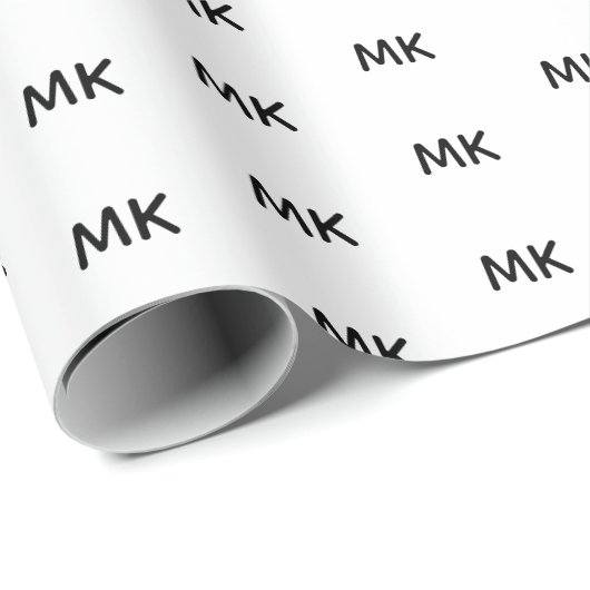 Personalisierte Markeninitialen Logo Text Business Geschenkpapier (Rolleneckpunkt)