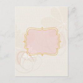 Personalisierte Markierung auf Pale Pink Postkarte