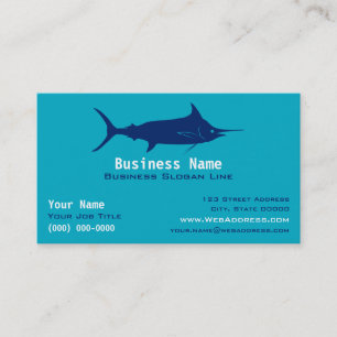 Personalisierte Marlin / Sportfischerei & Charterb Visitenkarte