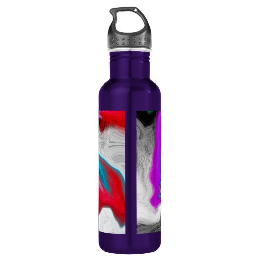 Personalisierte Marmorexplosion Edelstahlflasche (Rückseite)