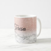 Personalisierte Marmorschein-Tasse Kaffeetasse (VorderseiteRechts)