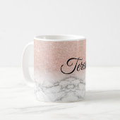 Personalisierte Marmorschein-Tasse Kaffeetasse (Vorderseite Links)