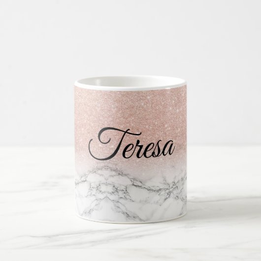 Personalisierte Marmorschein-Tasse Kaffeetasse (Mittel)