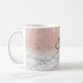 Personalisierte Marmorschein-Tasse Kaffeetasse (Links)