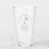Personalisierte Maroon High School Color Guard Glas (Rückseite)