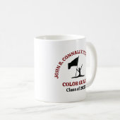 Personalisierte Maroon High School Color Guard Kaffeetasse (VorderseiteRechts)