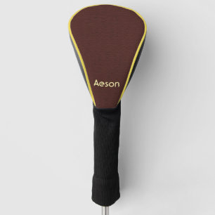 Personalisierte Maroon-Leder-ähnliche Textur Golf Headcover