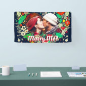 Personalisierte Marry Me Blumental Heart Frame Fot Banner (Messe)
