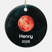 Personalisierte Mars, Sonnensystem, Planet Keramik Ornament (Hinten)