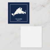 Personalisierte Martha's Vineyard Silhouette Mitteilungskarte (Vorne/Hinten)