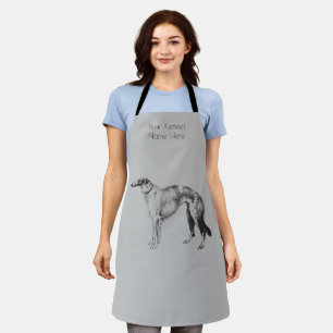 Personalisierte Martynow Borzoi-Skizze-Grooming-Sc Schürze