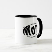 Personalisierte "Mary" Name Art in Schwarz/Weiß Tasse (VorderseiteRechts)