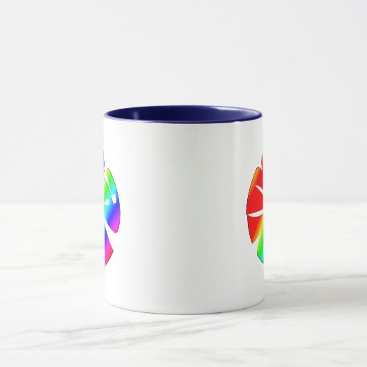 Personalisierte "Mary" Name Rainbow Coffee Tasse (Zentrum)